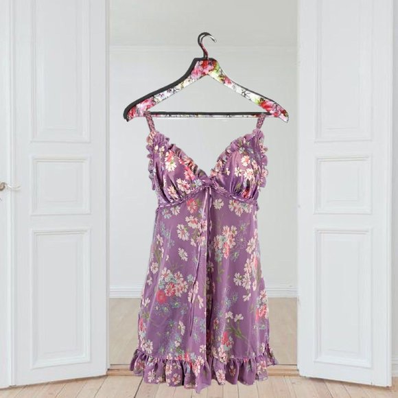 Victoria's Secret Other - Victoria Secret Floral Babydoll Lingerie Sleepwear Nightgown Women's Lg